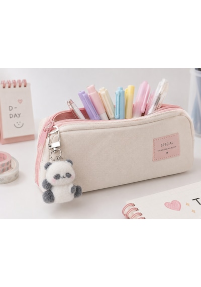 Kawaii Panda Charm Anahtarlık Peluş Figür Sevimli Anahtar Aksesuarı Hediye