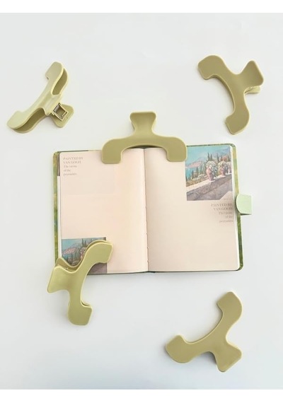 Açık Yeşil Çok Fonksiyonlu Kitap Ve Defter Klipsi / Sayfa Tutucu / Journal Ve Scrapbook Yardımcısı / Zeytin Yeşili