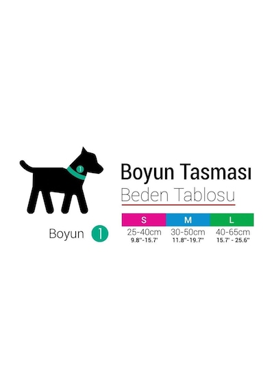 Tailpetz Amazon M Küçük-Orta Irk Köpek Boyun Tasması (Boyun 30 cm