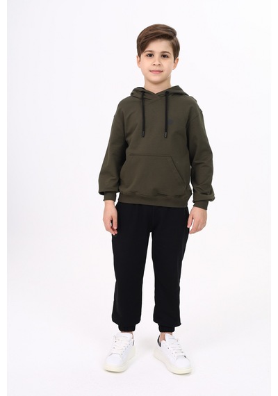 Toontoy Kids Toontoy Erkek Çocuk Relax Fit Kapüşonlu Cepli Hafif Düşük Omuz Baskılı Sweatshirt - 2 İplik Haki Toontoy Kids Toontoy Erkek Çocuk Relax Fit Kapüşonlu Cepli Hafif Düşük Omuz Baskılı Sweatshirt - 2 İplik Haki