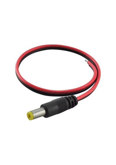 BiSıfır 2.1mm Dc Kablo Erkek 0,15 Mt Tam Bakır (50 Adet)