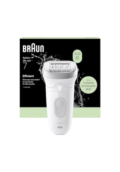 Braun Silk Épil 7, Kolay Epilasyon İçin Geniş Başlıklı Epilatör, Islak Ve Kuru, Uzun Süre Pürüzsüz Deri, 7-000, Gümüş Braun Silk Épil 7, Kolay Epilasyon İçin Geniş Başlıklı Epilatör, Islak Ve Kuru, Uzun Süre Pürüzsüz Deri, 7-000, Gümüş