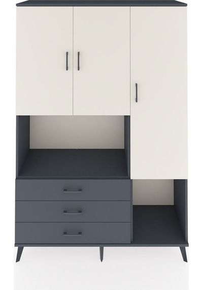Hyperion Dolap 6 Raflı 3 Çekmeceli 3 Kapaklı 132x44x195 Antrasit-aytaşı/antrasit Aytası/antrasıt Hyperion Dolap 6 Raflı 3 Çekmeceli 3 Kapaklı 132x44x195 Antrasit-aytaşı/antrasit Aytası/antrasıt