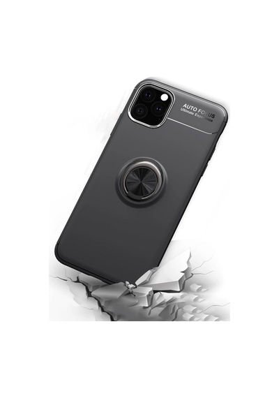 Apple Uyumlu   iPhone 11 Pro Max Kılıf Range Yüzüklü Silikon - Kırmızı