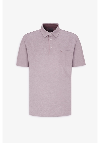 AC&Co / Altınyıldız Classics Erkek Bordo Comfort Fit Rahat Kesim Polo Yaka Pamuklu Kısa Kollu Tişört Bordo