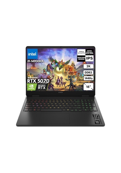HP Omen 16-AM0031NT C39J4EAHMF4 i9-14900HX 40 GB 2 TB SSD 8 GB RTX5070 16" WuxgaFree Dos Dizüstü Bilgisayar