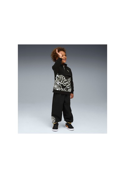 Puma X Hot Wheels Monster Trucks Pullover Çocuk Sweatshirt Siyah Siyah