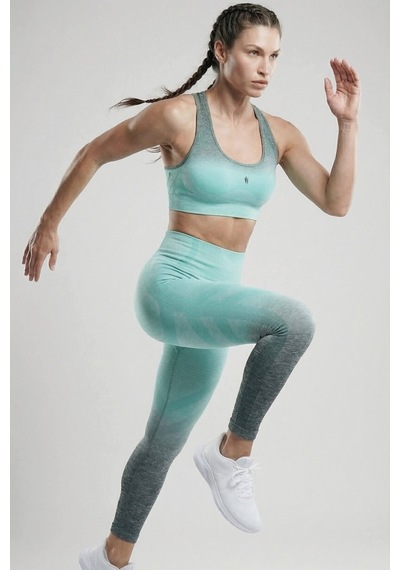 Woneagle Tayt Mint Yeşili Degrade Dikişsiz Seamless Spor Tayt Mint Yeşil Mint Yeşil