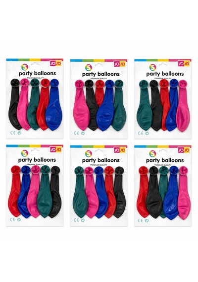 30 Paket - 5pcs Orta Boy Renkli - 30cm Party Balon Toptamda 150 Adet Balon 5286