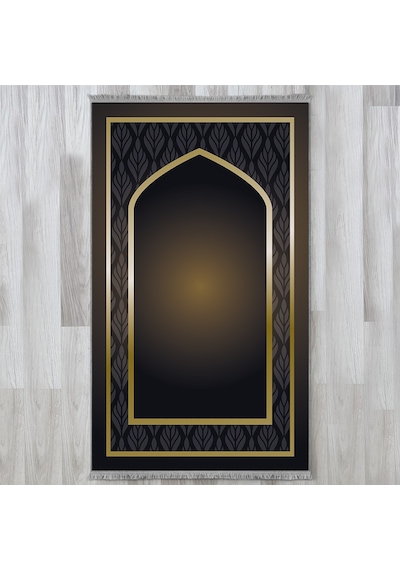 Evaşk Namazlık Dokuma Halı Kaymaz Muslumana Seccade66x113 Sarı EVASK808D66