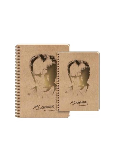 Keskin Color Spiralli Sert Kraft Kapak Defter-Atatürk 80 yaprak Çizgili 16x22