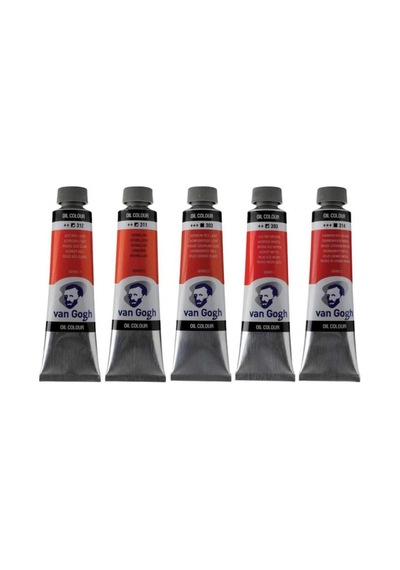 Talens Van Gogh Yağlı Boya 40ml - Kırmızı Renk Tonları 5'li Set 1 Çok Renkli