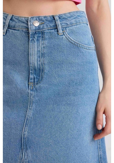 Defacto Fashion Fit Cepli Maxi Jean Etek D4422AX24AUNM28 Mavi