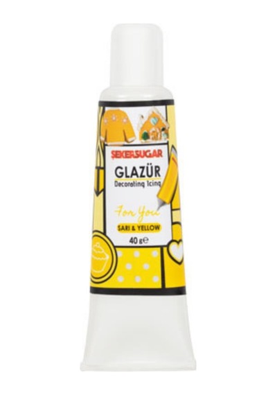 Glazür Tüp 4 Lü Set 40 Gr Pasta Ve Kurabiye Dekor Glaze Seti