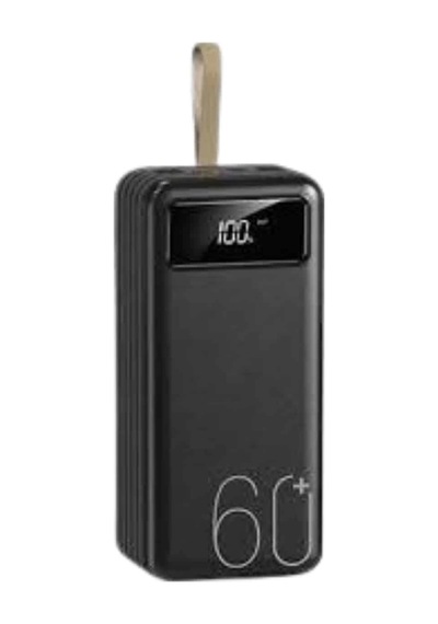 Powerbank 60.000 Mah Taşınabilir Şarj Hızlı El Fenerli Dijital Göstergeli Çok Renkli