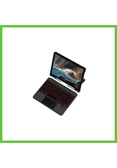 Bezos T5209d Apple iPad Uyumlu Pro 12.9 2021 Kılıf İnter Ledli Klavyeli Tablet Kılıfı - Siyah Dmc