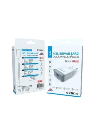 18w 3.0a Qc Şarj Adaptörü, Hızlı Ve Güvenli Akıllı Cihaz