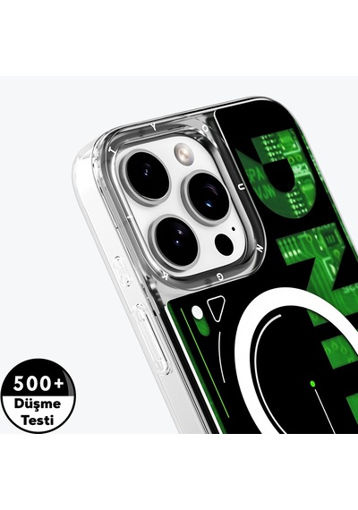 Apple Uyumlu iPhone 16 Pro Max Kılıf Magsafe Şarj Özellikli Airbagli Youngkit Future Streamer Serisi Kapak Yeşil