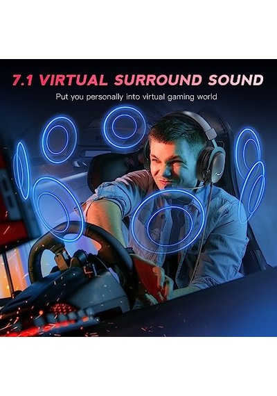 Fıfıne 3,5 Mm Ses Jaklı Oyun Usb Kulaklığı, 7.1 Surround Ses, Çıkarılabilir Mikrofon, Ses Kontrolü, Sku: Smgstkd688651b54