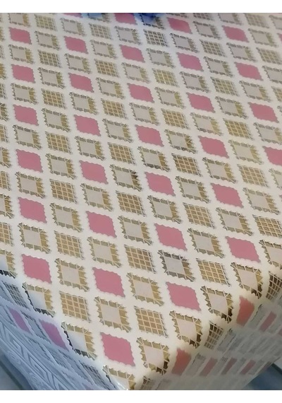 İthal Pvc Muşamba - Desenli Silinebilir Masa Örtüsü 11lace002 Renkli