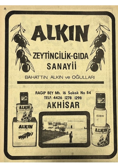 Manisa 1987 Meslek Reklam İlanı Efemera S-45