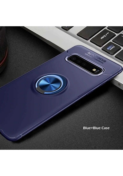 Samsung Galaxy Uyumlu S10 Kılıf Yüzüklü Kamera Korumalı Range Ring Silikon Kılıf