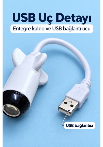 Usb Projeksiyon Lambası Ay Ve Gezegen Desenli