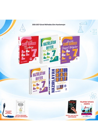 Çanta Yayınları 2026-2027 7. Sınıf Tüm Dersler 5 Kitap Fen Soru/türkçe Defter Hariç Tam Seri Set