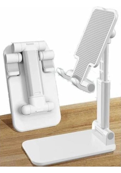 Masaüstü Telefon Standı Folding Desktop Phone Stand Beyaz