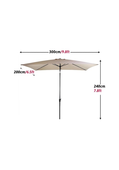 Teras Şemsiyesi, 3 M X 2 M, Kranklı, Su Geçirmez, Güneşe Dayanıklı, Bahçe, Plaj Veya Teras İçin İdeal, Siyah Diğer Teras Şemsiyesi, 3 M X 2 M, Kranklı, Su Geçirmez, Güneşe Dayanıklı, Bahçe, Plaj Veya Teras İçin İdeal, Siyah Diğer