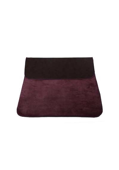 Bonny Home Unicolor Düz Mürdüm 3lü Banyo Paspası Halısı Seti Kaymaz Mürdüm