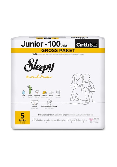 Sleepy Extra Günlük Aktivite Gross Paket Bebek Bezi 5 Numara Junior 100 Adet