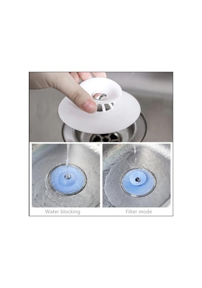 Silikon Lavabo Küvet Süzgeçi Tıkaç Tıkanma Önleyici Süzgeç