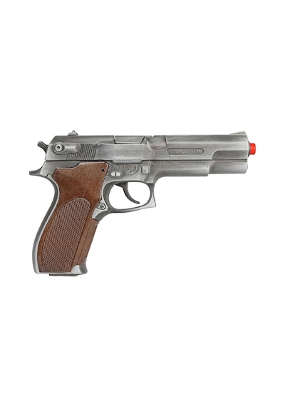 Police Pistol 8 Shots - Old Silver