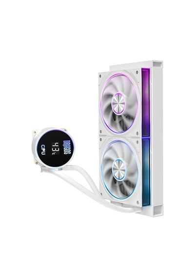 Dragos Frostbite V2 Dijital Isı Göstergeli Argb 240mm Beyaz İşlemci Sıvı Soğutucu