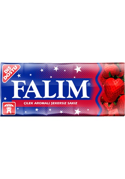 Falım Çilek Aromalı Şekersiz Sakız 7 G 20 Adet