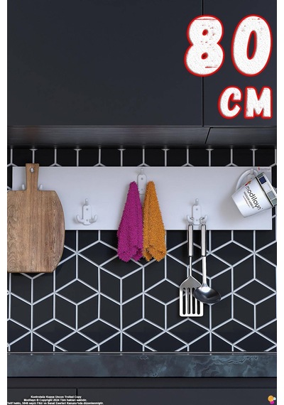Geyik 15 Kancalı Mutfak Askısı 3'lü Set 76,4x9,6 Cm - Şık Tasgeyikm, Çok Amaçlı Düzenleyici Ve Yer Tasarrufu Beyaz