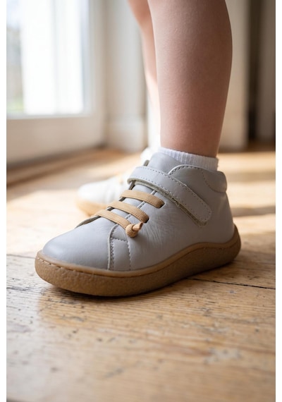 Tuğba Ortopedi 607 Çocuk Barefoot Deri Bot Krem