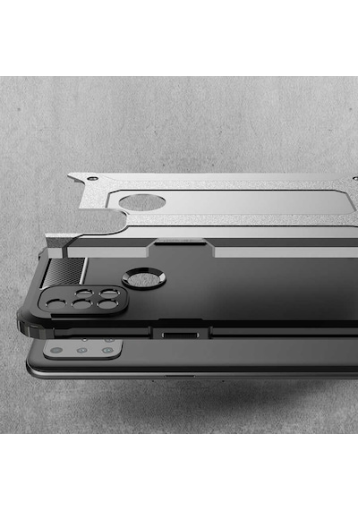 Noktaks - One Plus Uyumlu One Plus Nord N10 5g - Kılıf Çift Katman Zırh Tank Crash Military Kapak - Rose Gold