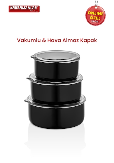 Kahramanlar Prime Emaye Saklama Kabı 3'lü