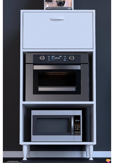 Smart 80 Cm Üstten Kapaklı Mutfak Dolabı Mikrodalga Fırın Standı Kiler Beyaz Dolap 80x119x48 Cm Smart 80 Cm Üstten Kapaklı Mutfak Dolabı Mikrodalga Fırın Standı Kiler Beyaz Dolap 80x119x48 Cm
