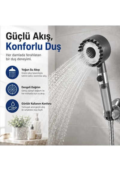 Sogud Duş Başlığı Seti Gri - 150 Cm Hortumlu Filtreli Arıtmalı El Duşu - 3 Fonksiyonlu Yüksek Basınçlı Model - 3 Yedek Filtre Kartuşlu Kireç Önleyici Su Tasarruflu Masaj Etkili Altın - Beyaz Sogud Duş Başlığı Seti Gri - 150 Cm Hortumlu Filtreli Arıtmalı El Duşu - 3 Fonksiyonlu Yüksek Basınçlı Model - 3 Yedek Filtre Kartuşlu Kireç Önleyici Su Tasarruflu Masaj Etkili Altın - Beyaz