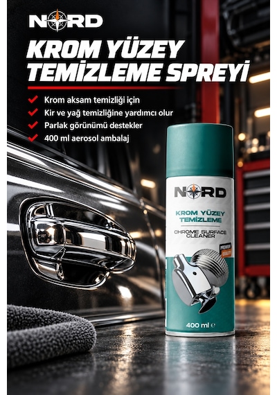 Nord Krom Yüzey Temizleme Ve Parlatma Spreyi 400 Ml