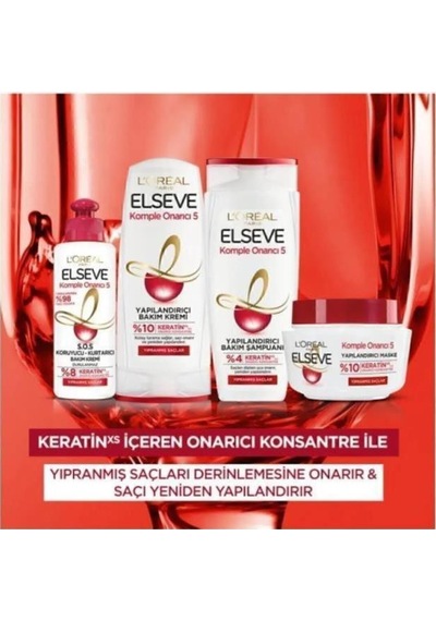 Elseve Komple Onarıcı 5 Yapılandırıcı Bakım Şampuanı 2 x 390 ML