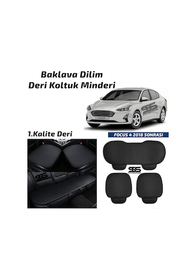 Ford Focus 4 2018- Sonrası Siyah Deri Oto Koltuk Minderi