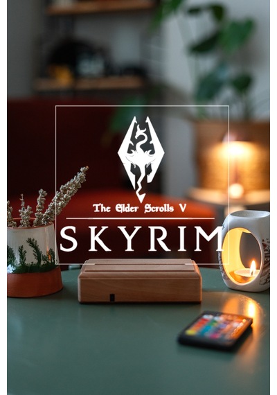 The Elder Scrolls V: Skyrim 16 Renk Kumandalı 3d Gece Lambası