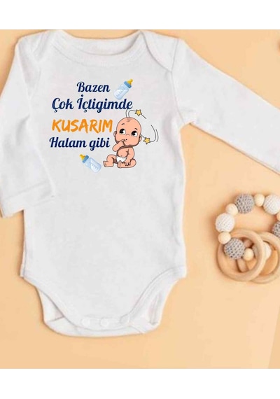 Lupi İsimli Zıbın Yazılı Bebek Zıbın Fil Dişi-bakır Beyaz