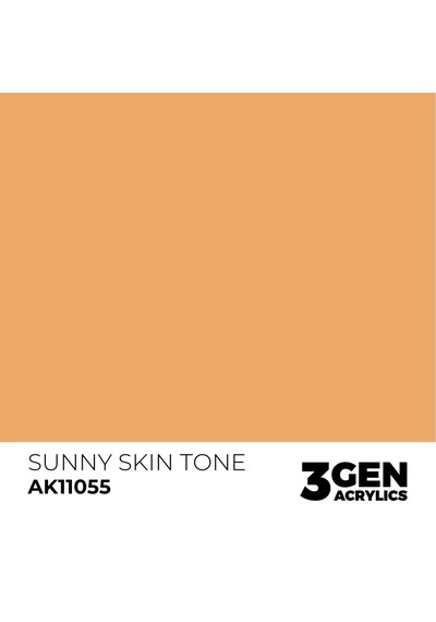 Ak Interactive 11055, 17 Ml. 3gen Sunny Skin Tone Maket Boyası Standart