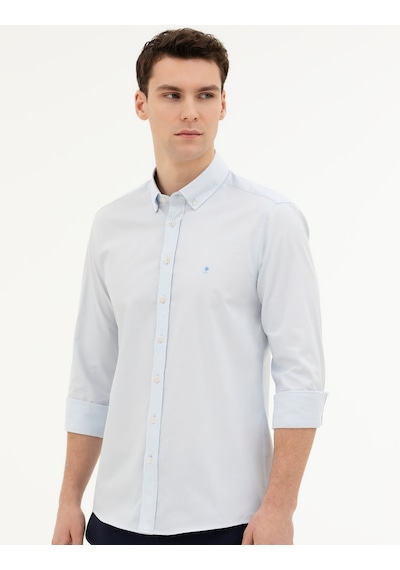 Pierre Cardin Erkek Açık Mavi Gömlek Desenli 50284872-vr003 Açık Mavi