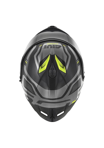 Gıvı 50.3 Quasar Mat Siyah-tıtanıum-neon Sarı Kask Neon Sarı